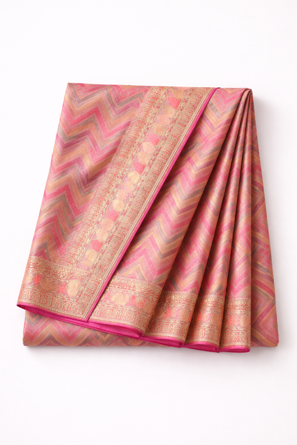 Detail view of Multicolor Organza Saree with Elegant Finish