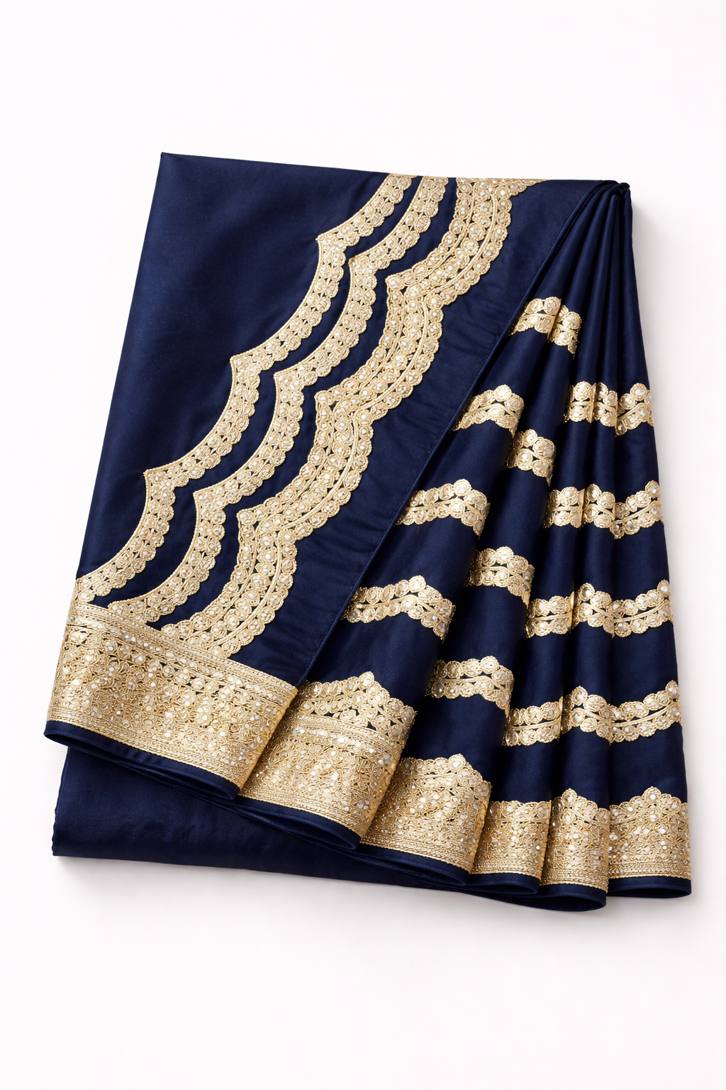 Chinone Saree with Elegant Gota Work